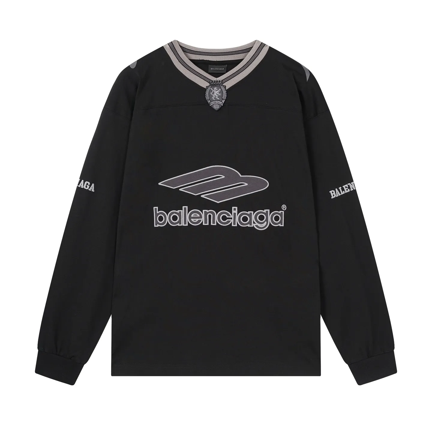 💰P140 【 . Quality】BALENCI*GA/ FOo TBALLSeries 。 3B V T 。 ， ， 。 SS 26 New Arrival。 ， 。 。 Authentic ， 。 。 260 ， . ， 。 。 ， 。 ， ， 。 。 。 OS . Same Style ：BL 265098 ：Black，Blue， Size：XS S M L